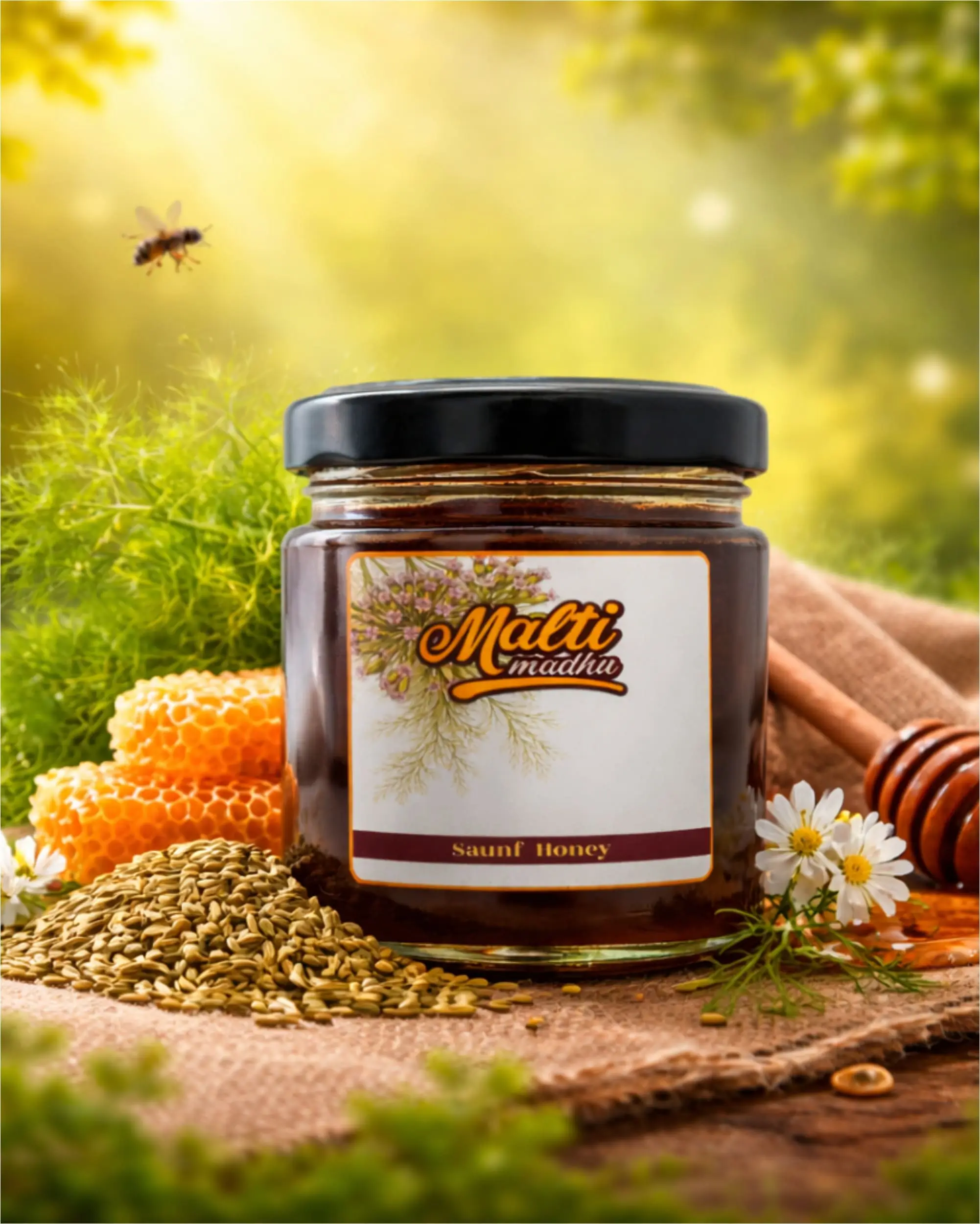 Saunf Honey by Malti Madhu β natural fennel infused honey